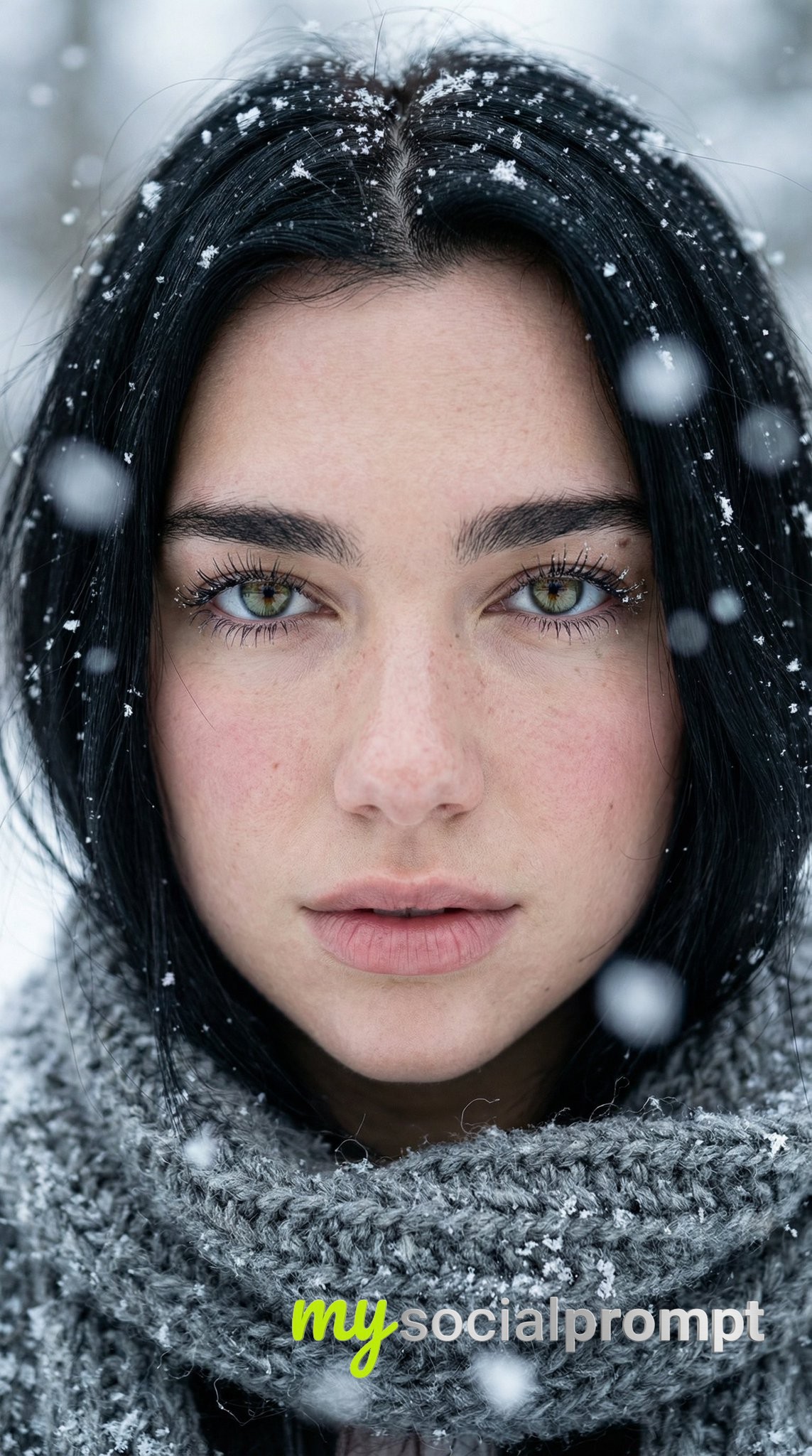 nanobanana prompt: Hyper-realistic Winter Portrait with Cinematic Lighting 3