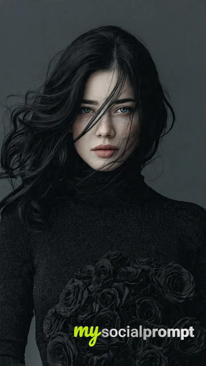 nanobanana prompt: Cinematic Gothic Portrait with High-Fashion Editorial Refinement 2