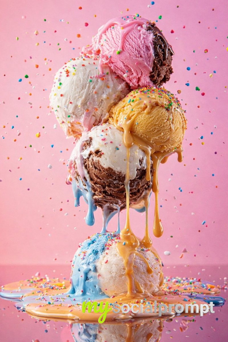nanobanana prompt: Hyperreal Food Photography with Frozen Motion Dynamics 4
