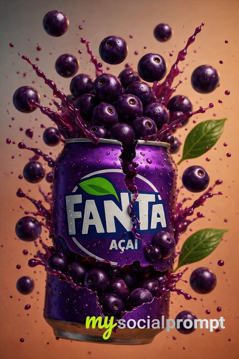 nanobanana prompt: Hyper-realistic Soda Can Explosion Photography with Studio Lighting