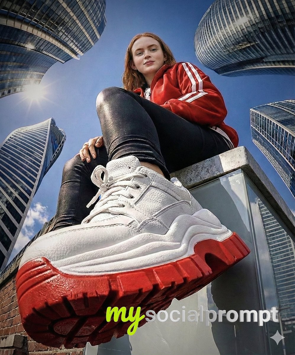nanobanana prompt: Urban Streetwear with Fisheye Lens and Cinematic Lighting 3