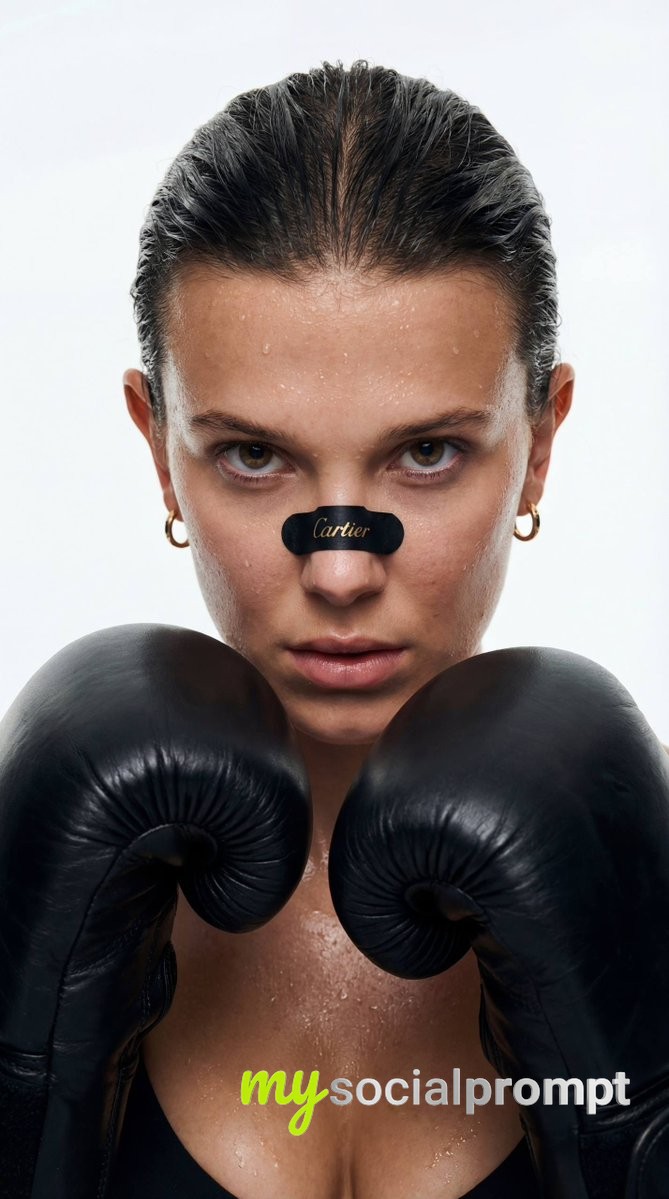 nanobanana prompt: Cinematic Boxing Portrait with Minimalist Luxury Aesthetic 3