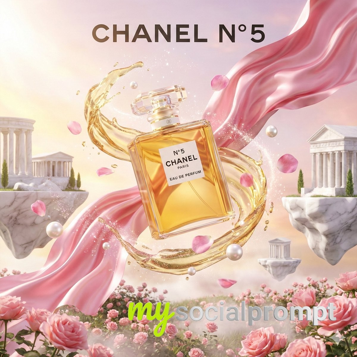 nanobanana prompt: Surreal Cinematic 3D Ads: Floating Product in Magical Fantasy Landscape