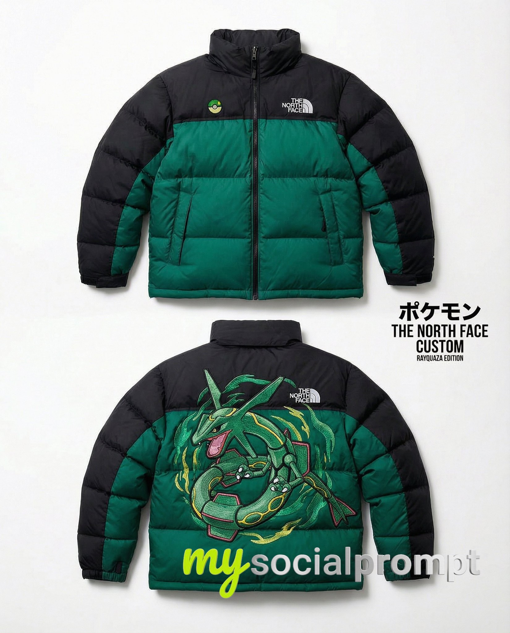 nanobanana prompt: Luxury Streetwear Editorial: Pokémon-Inspired Nuptse Jacket 3