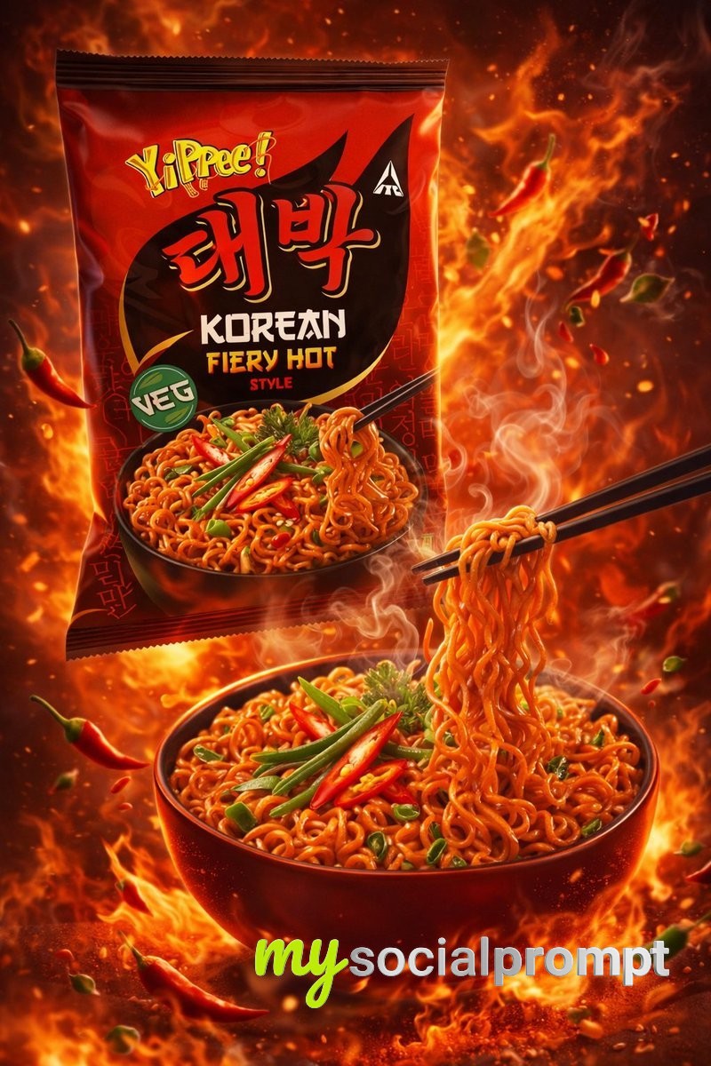nanobanana prompt: Cinematic Food Ad with Hyper-realistic Noodles & Dynamic Lighting 4