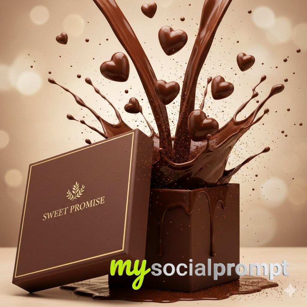 nanobanana prompt: Cinematic Chocolate Commercial with Fluid Motion & Gold Grading