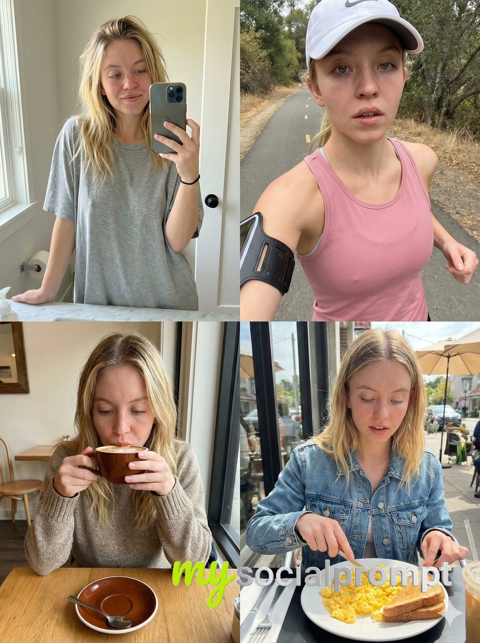 nanobanana prompt: Candid Daily Grid with Hyper-realistic iPhone Aesthetic