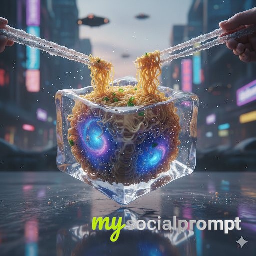 nanobanana prompt: Cinematic Noodle Photography with Hyper-realistic Texture