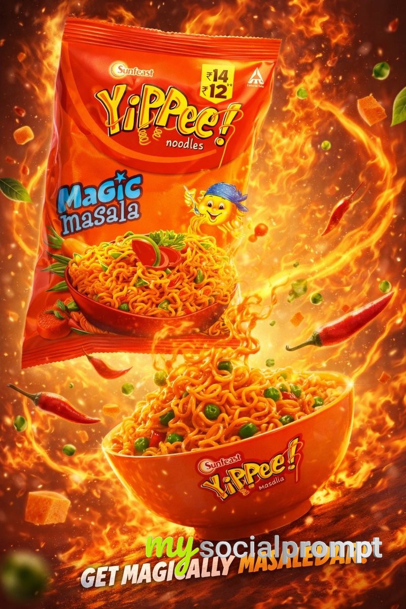 nanobanana prompt: Cinematic Food Ad with Hyper-realistic Noodles & Dynamic Lighting
