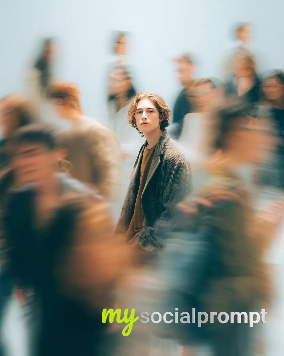 nanobanana prompt: Cinematic Portrait with Motion Blur & Introspective Expression 2