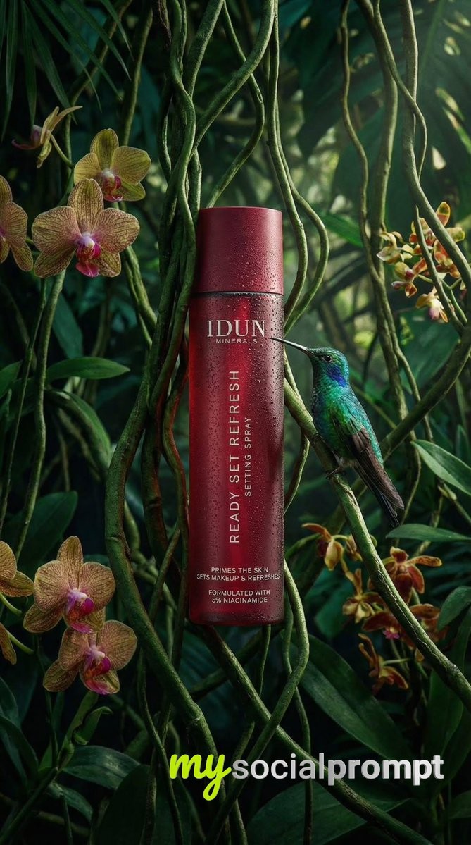 nanobanana prompt: IDUN MINERALS Eco-Luxury Product Photography with Cinematic Lighting