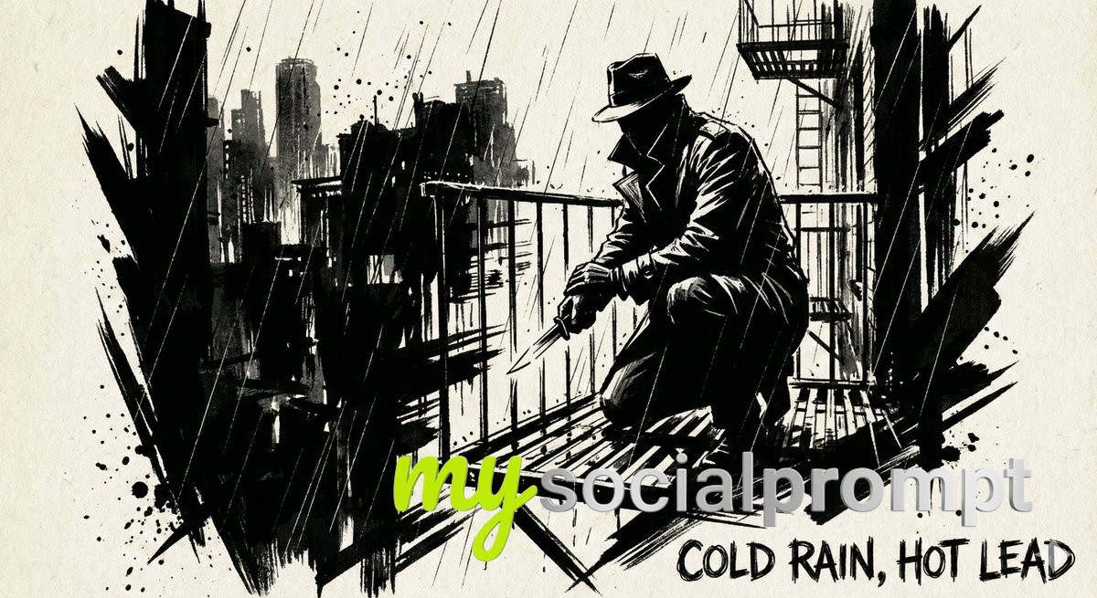 nanobanana prompt: Ink Noir Portrait with Cinematic Lighting & Graphic Novel Drama 3