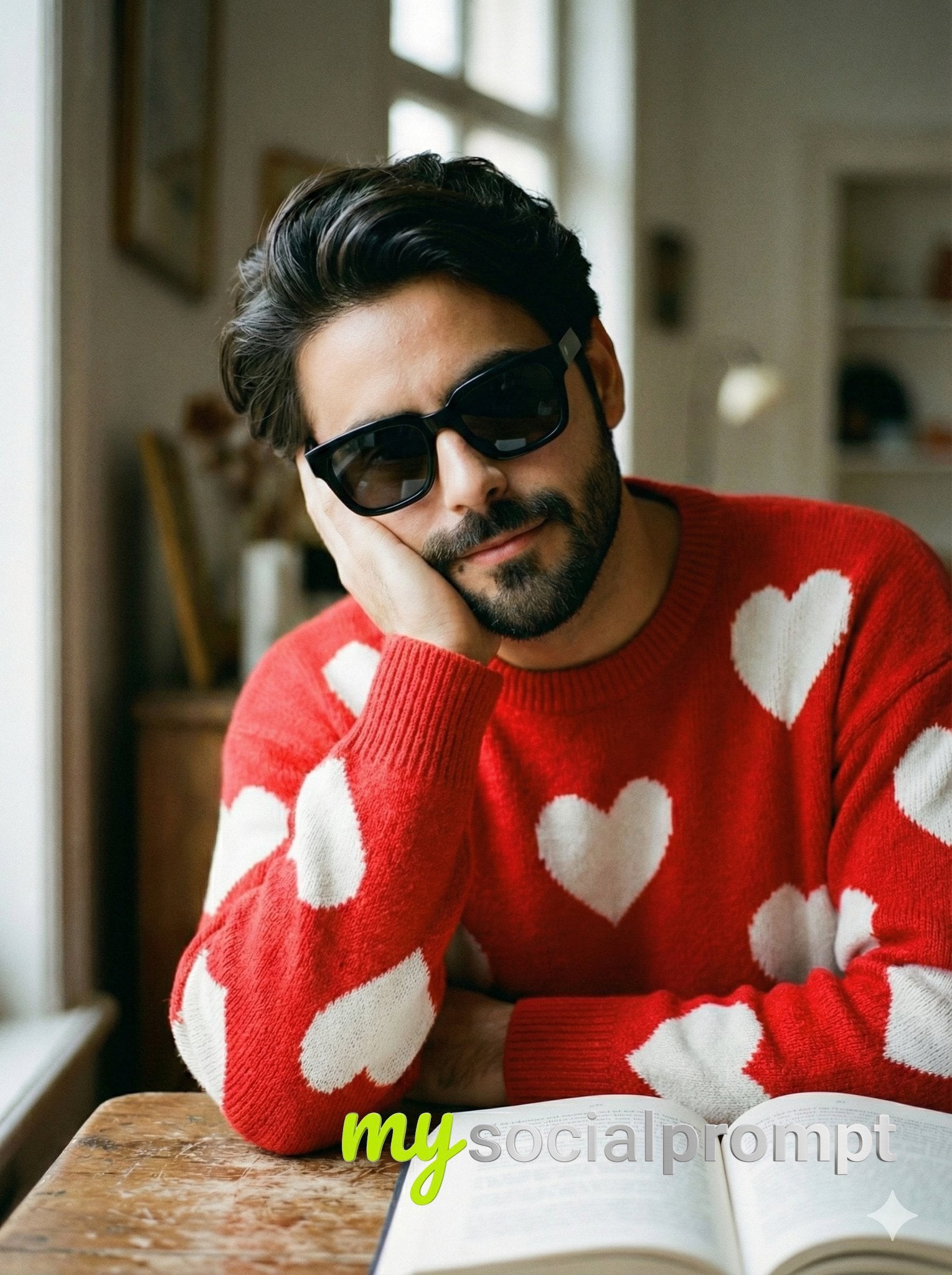 nanobanana prompt: Intimate Winter Fashion Portrait with Cinematic Realism
