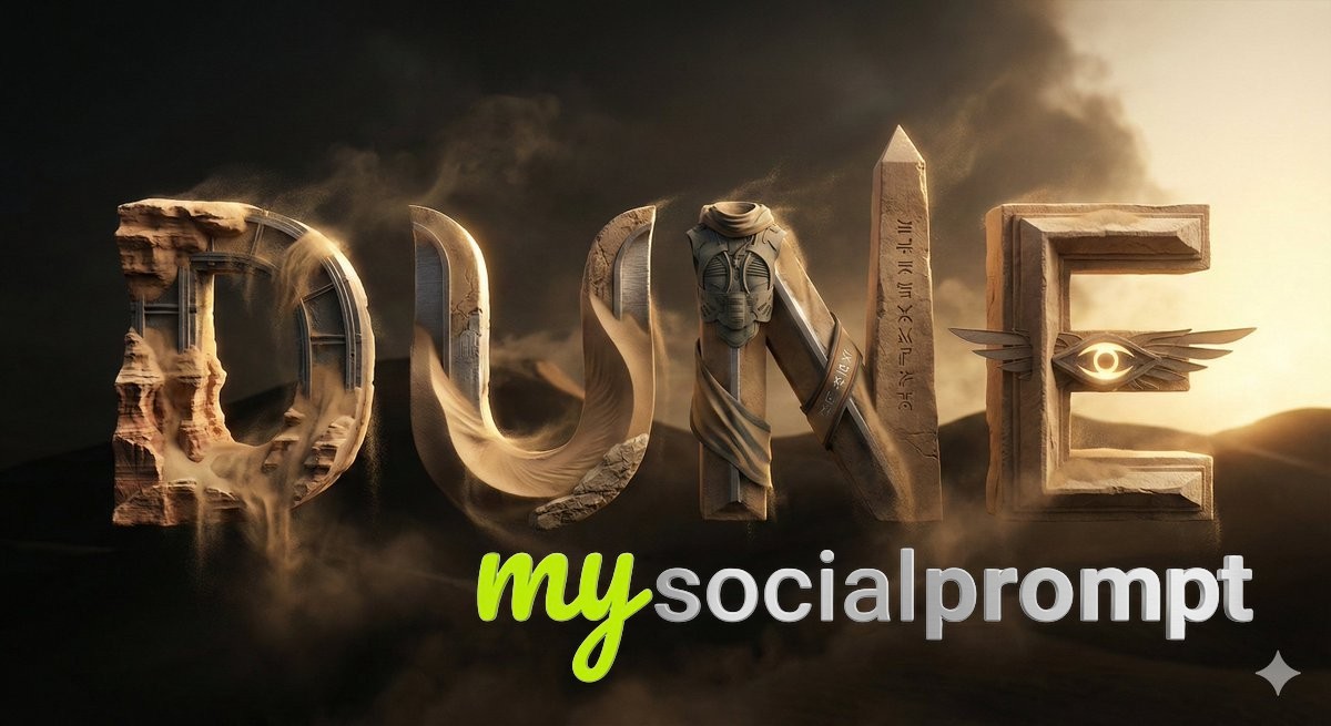 nanobanana prompt: Cinematic Typography with Narrative-Driven 3D Letter Sculpting