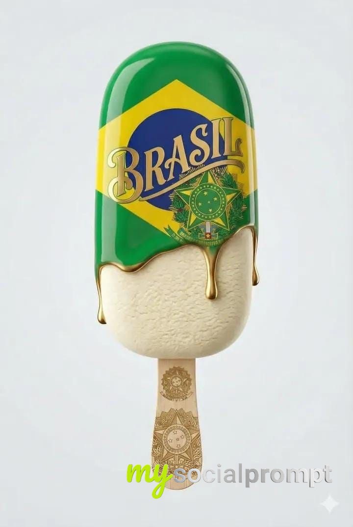 nanobanana prompt: Minimalist Luxury Ice Cream Bar Product Shot with Kazakh Ornamental Design 3