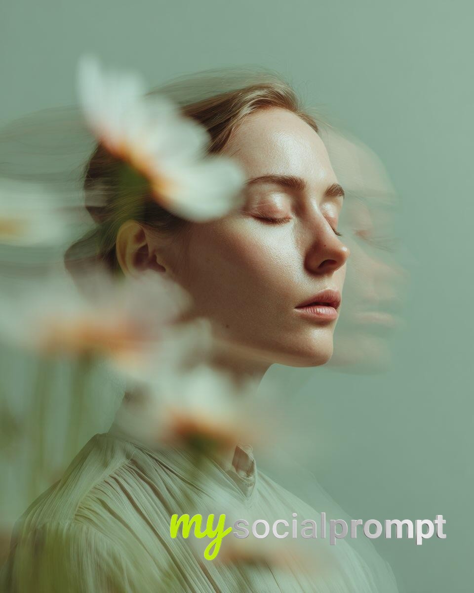 nanobanana prompt: Editorial Fine-Art Portrait with Cinematic Softness & Minimalist Composition 2