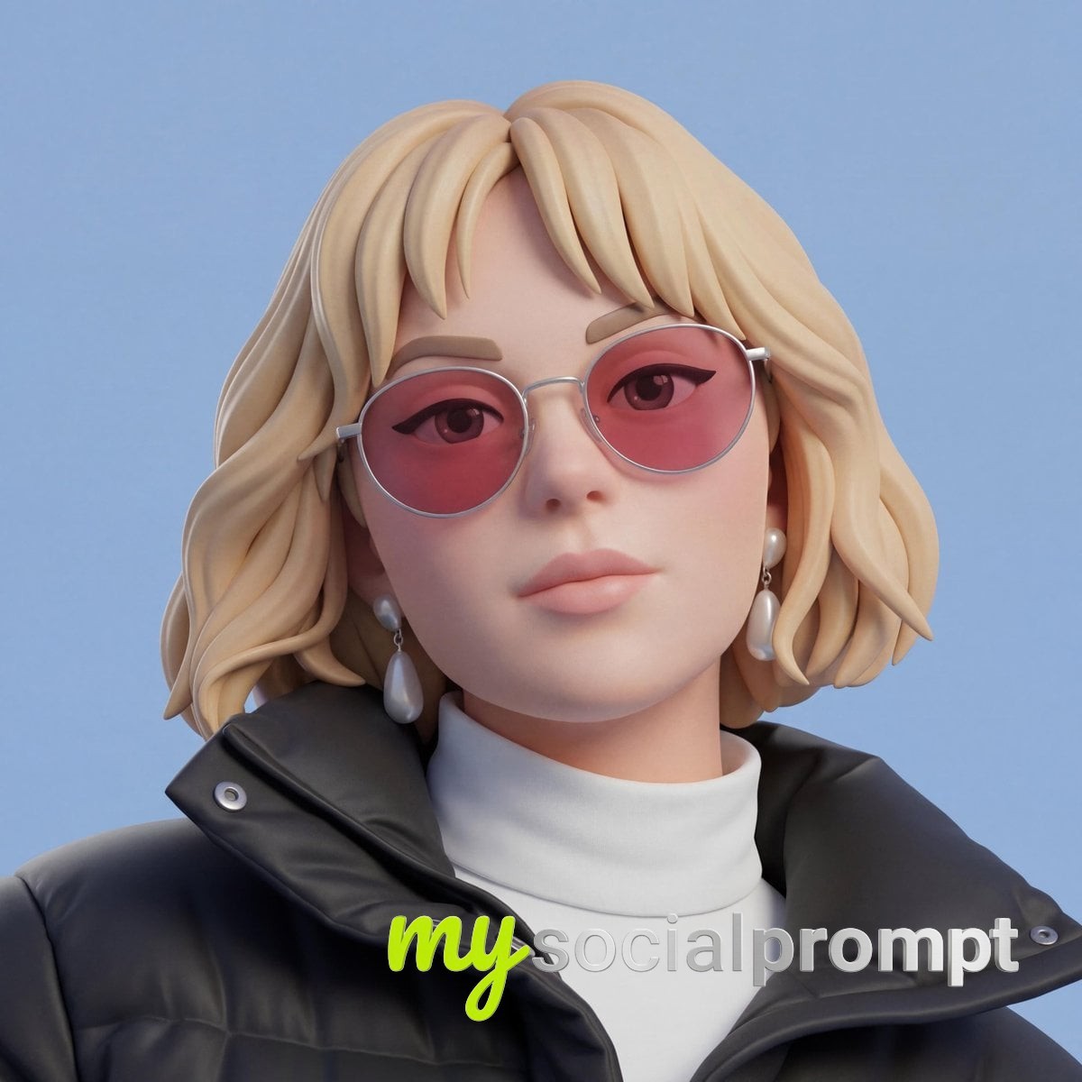 nanobanana prompt: Pixar-style 3D Character Portrait, Simplified Cartoon Aesthetic with Soft Studio Lighting