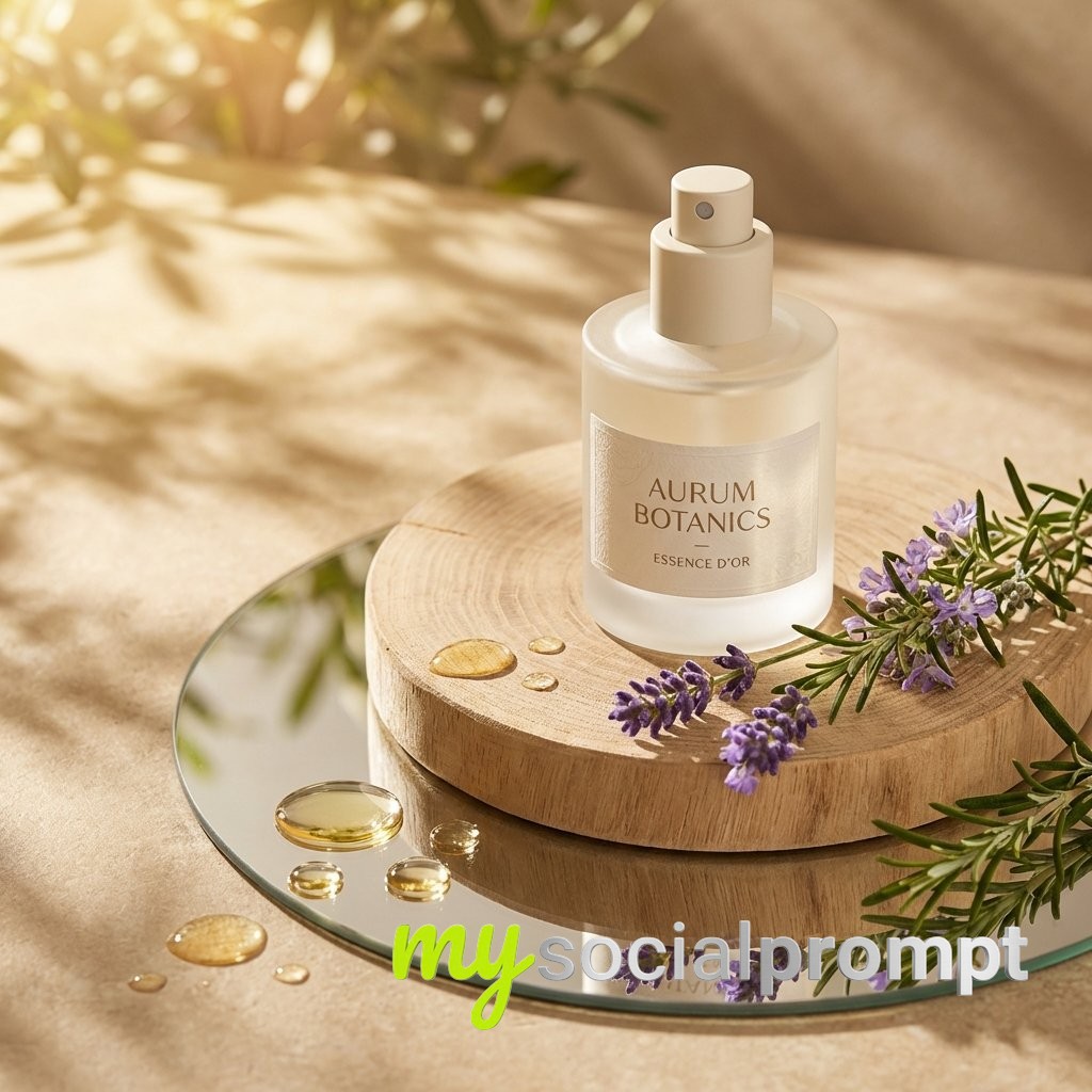 nanobanana prompt: Luxury Product Photography with Cinematic Lighting & Organic Textures 4