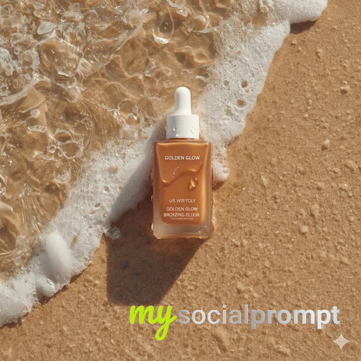 nanobanana prompt: Cinematic Beach Photography for Luxury Skincare