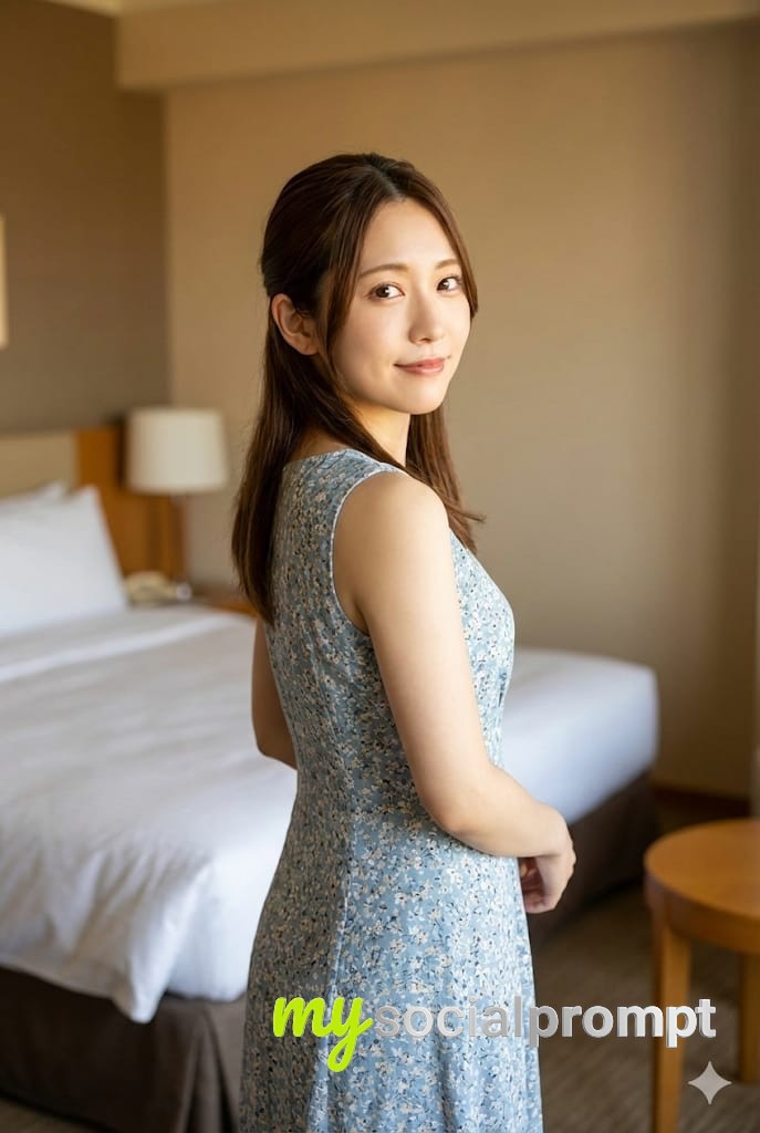 nanobanana prompt: Over-the-Shoulder Lifestyle Portrait with Soft Natural Light