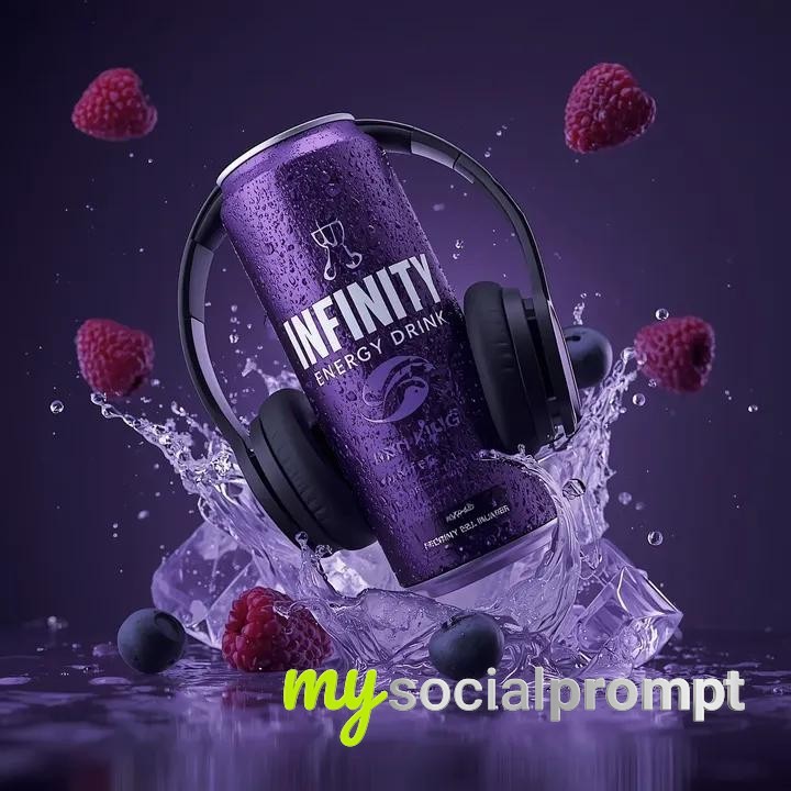 nanobanana prompt: Cinematic Energy Drink Photography with Dynamic Liquid Splashes 3