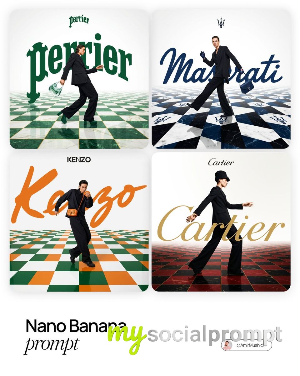 nanobanana prompt: Luxury Fashion Editorial with Forced Perspective & Typography Integration