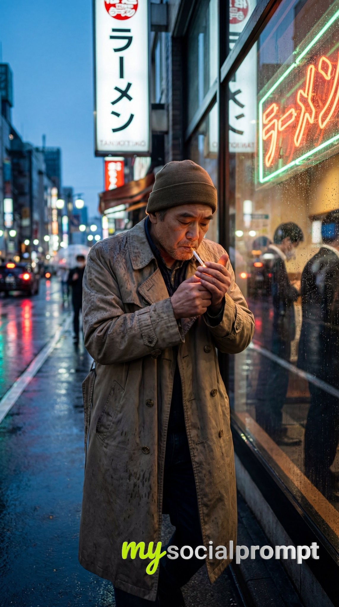 nanobanana prompt: Candid Street Photography with Cinematic Natural Light and Real Urban Texture