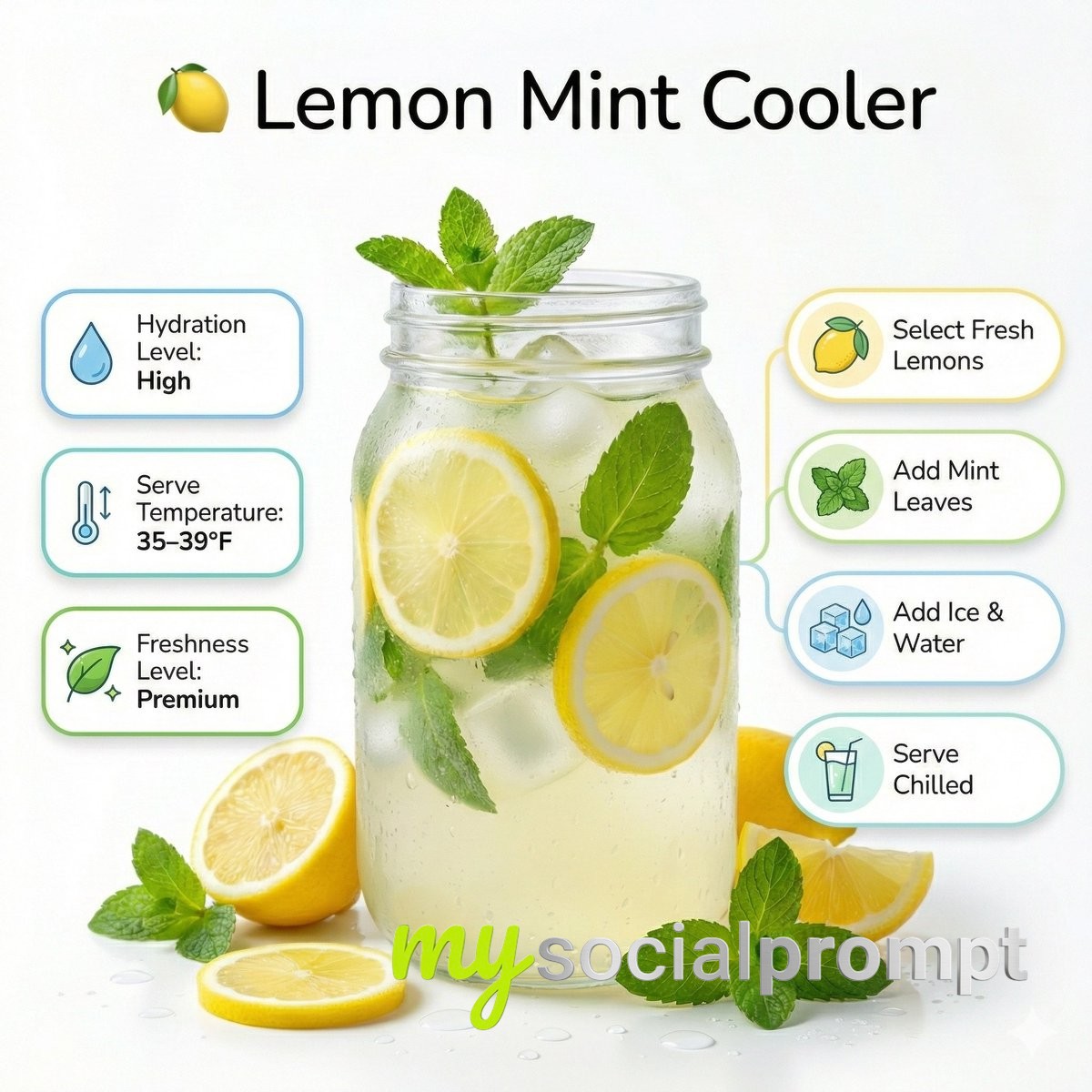 nanobanana prompt: Vibrant Summer Infographic with Watermelon Juice & Icy Textures 2