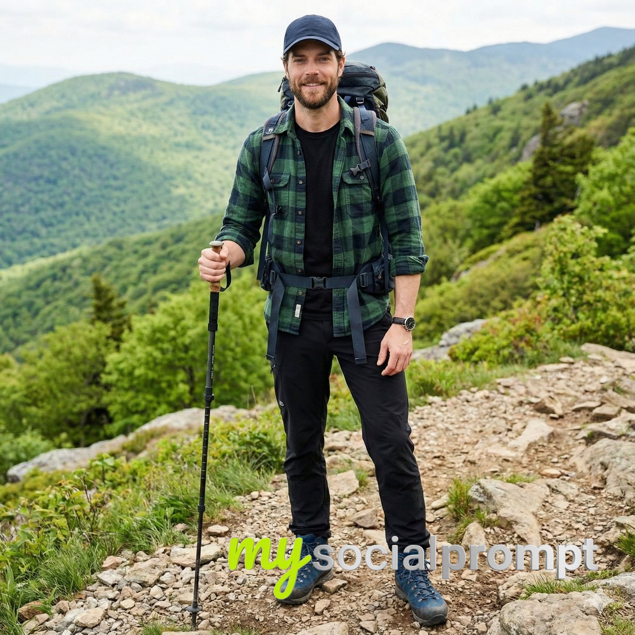nanobanana prompt: Hyper-realistic Trekker Portrait with Cinematic Mountain Lighting