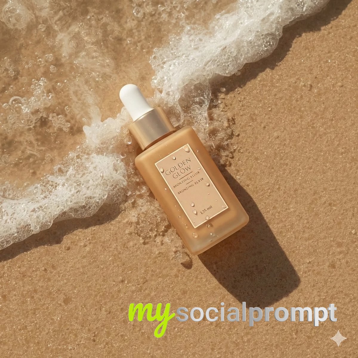 nanobanana prompt: Cinematic Beach Photography for Luxury Skincare 3