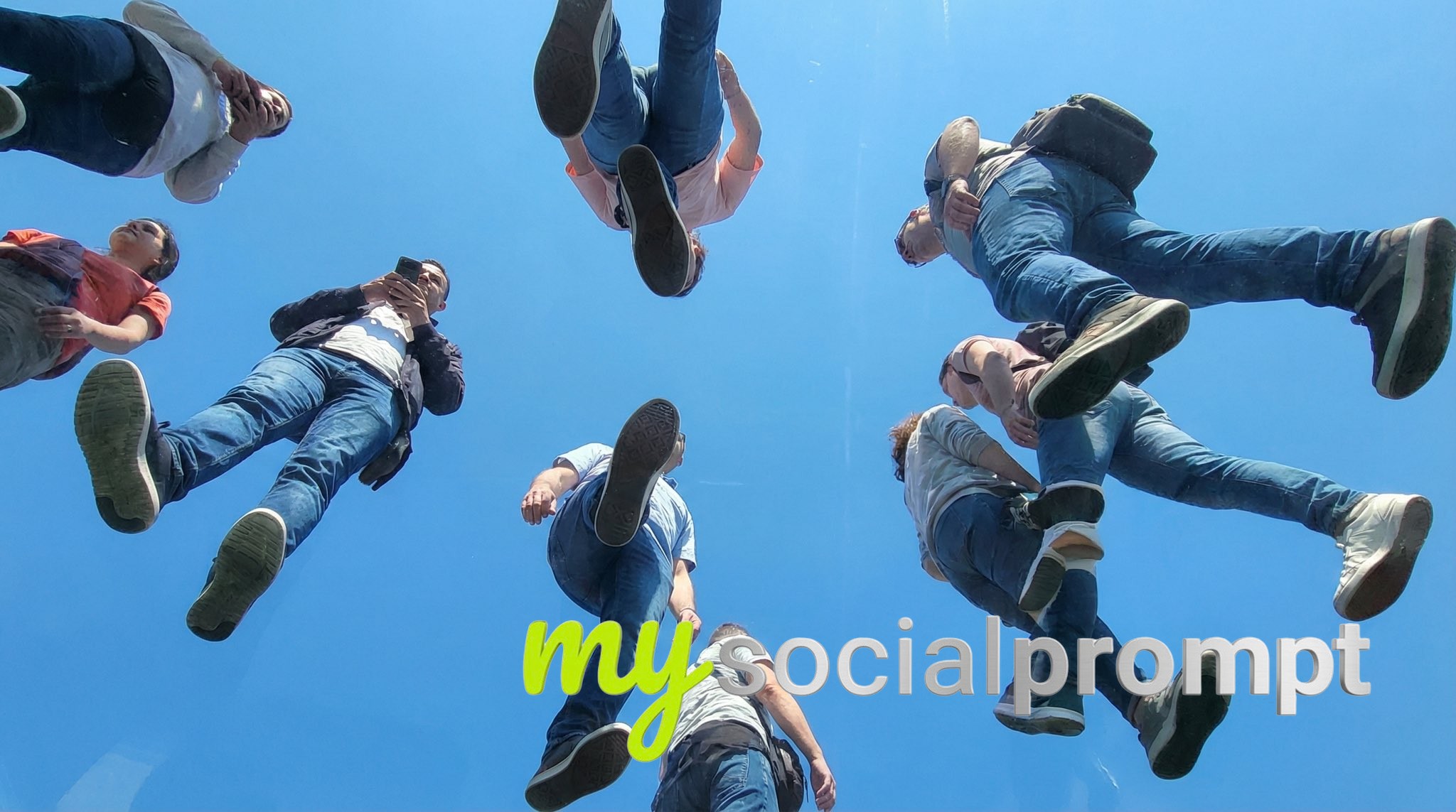 nanobanana prompt: Transparent Plexiglass Perspective with Cinematic Sky 4