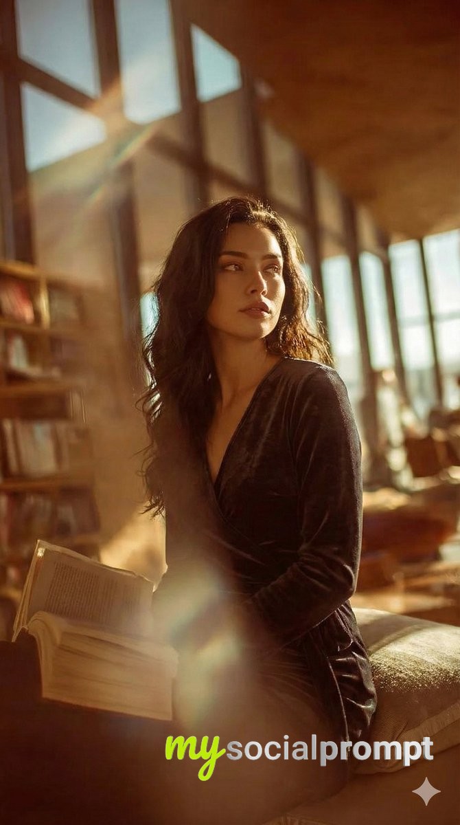 nanobanana prompt: Cinematic Golden Hour Portrait in Editorial Realism