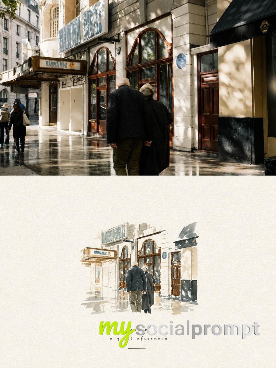 nanobanana prompt: Cinematic Travel Photo to Watercolor Illustration - Dual Art Composition