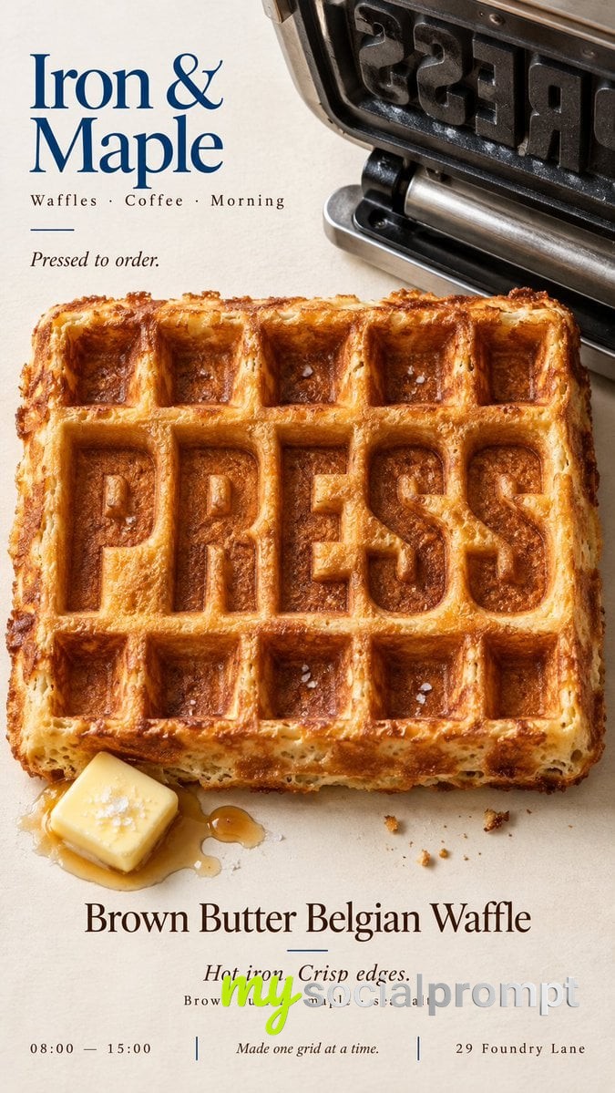 nanobanana prompt: Hyper-Realistic Food Typography Poster with Cream Background and Accent Color image 3