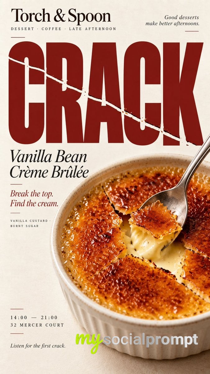 nanobanana prompt: Hyper-Realistic Food Typography Poster with Cream Background and Accent Color image 4