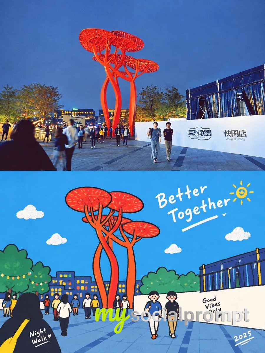 nanobanana prompt: Transform the provided real photograph into a charming ha