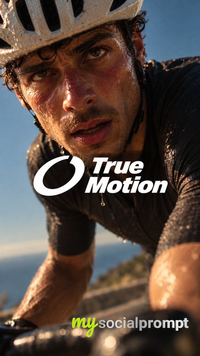 Cinematic Sports Poster: Raw Athletic Endurance in Extreme Close-Up with White Logo Lockup image 2