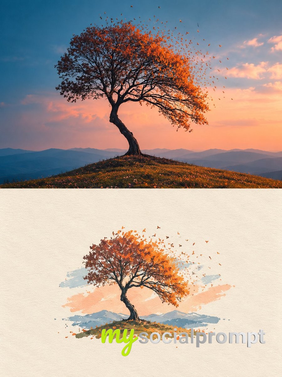 Minimalist Editorial Diptych: Photographic Realism Meets Hand-Drawn Paper Illustration image 2
