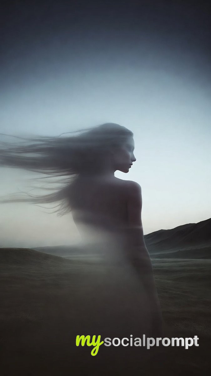 Hyper-Realistic Surreal Minimalism: Distant Female Figure in Cinematic Editorial