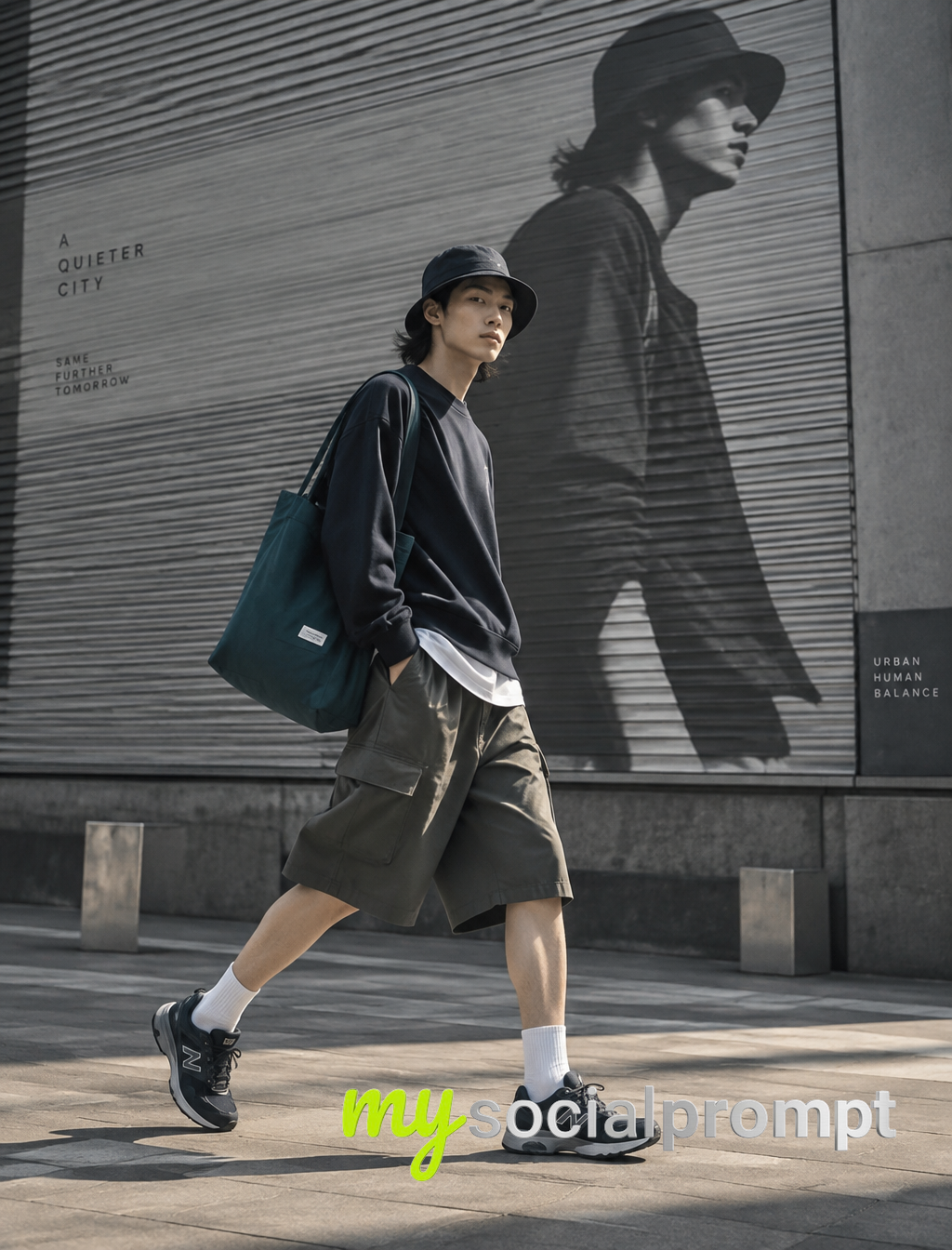 Cinematic Minimalist Streetwear Editorial in Urban Architecture