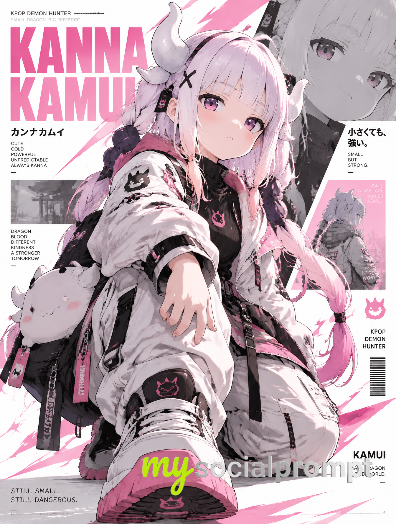 Kanna Kamui Reimagined: Techwear Streetwear Poster Art