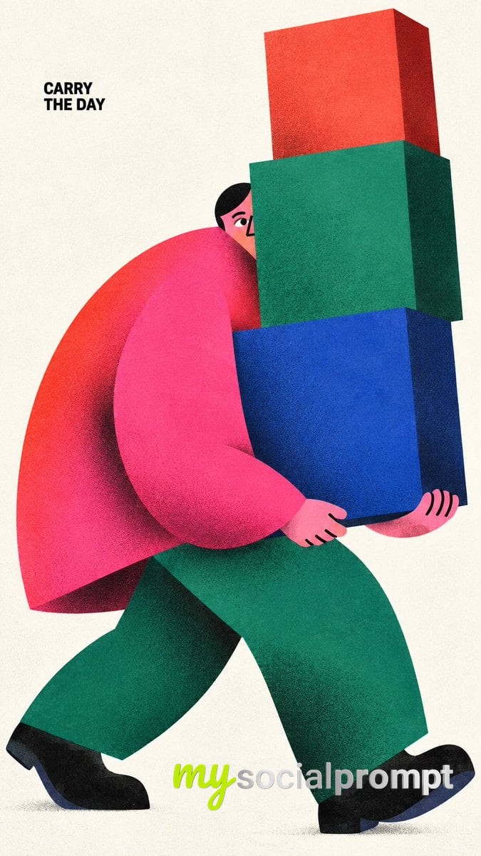 Minimalist Geometric Editorial Poster: Gardener with Oversized Shears in Emerald Topiary image 2