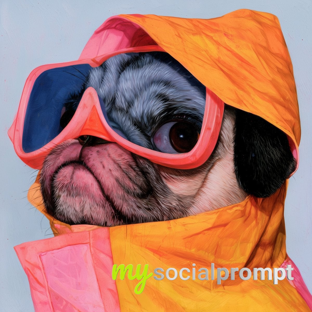Whimsical Studio Portrait of a Pug in Cinematic Lighting image 4