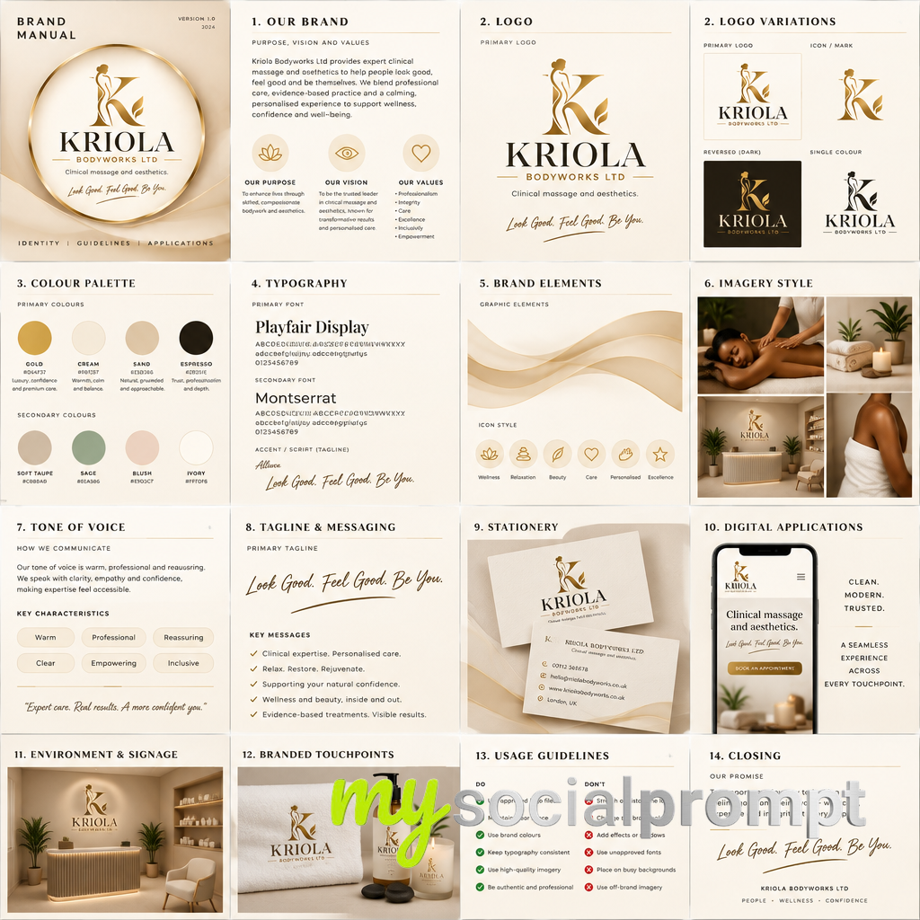 Modern Brand Identity Manual: Editorial Design System for Professional Guidelines