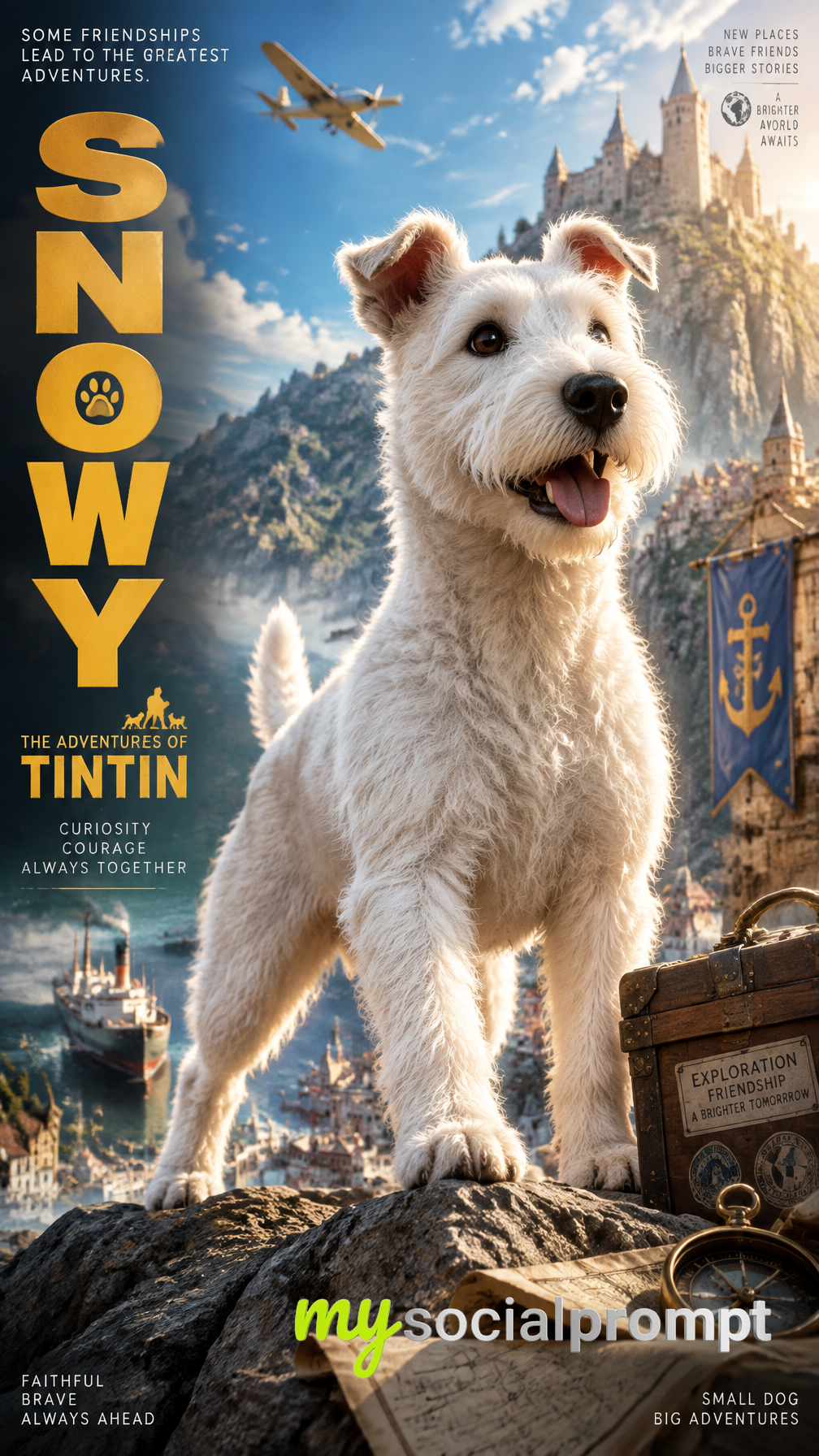 Cinematic Snowy Poster: Unreal Engine 5 Tintin Key Art
