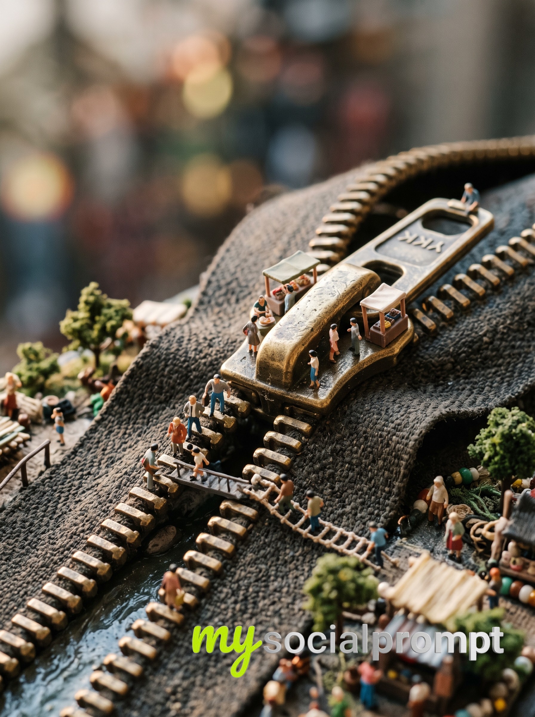Surreal Macro Miniature World: Tiny Figures on Oversized Everyday Object