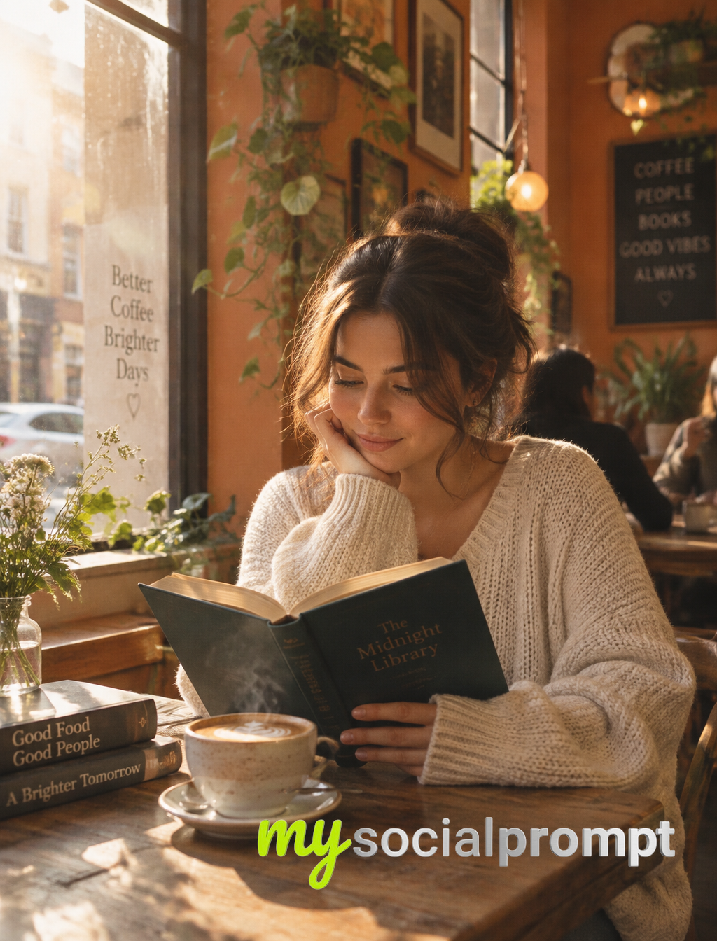 Sunlit Café Portrait: Film Aesthetic & Cinematic Warmth in Lifestyle Photography
