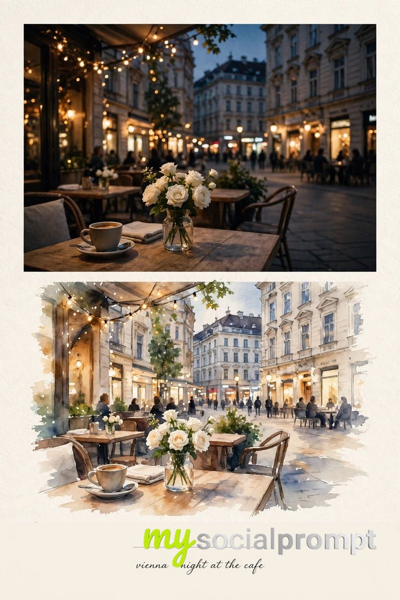 Cinematic Istanbul Café: Lantern Light on a Historic Night Street