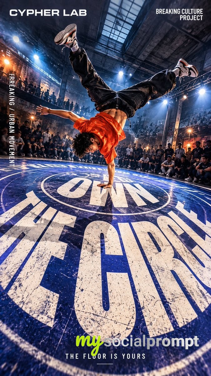 Explosive Urban Motion: Photorealistic Street-Sports Poster with Architectural Typography image 4