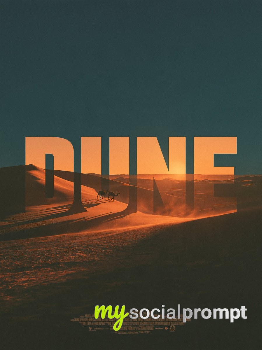Minimalist Swiss Poster: Bold Cutout Typography Revealing Alpine Landscape